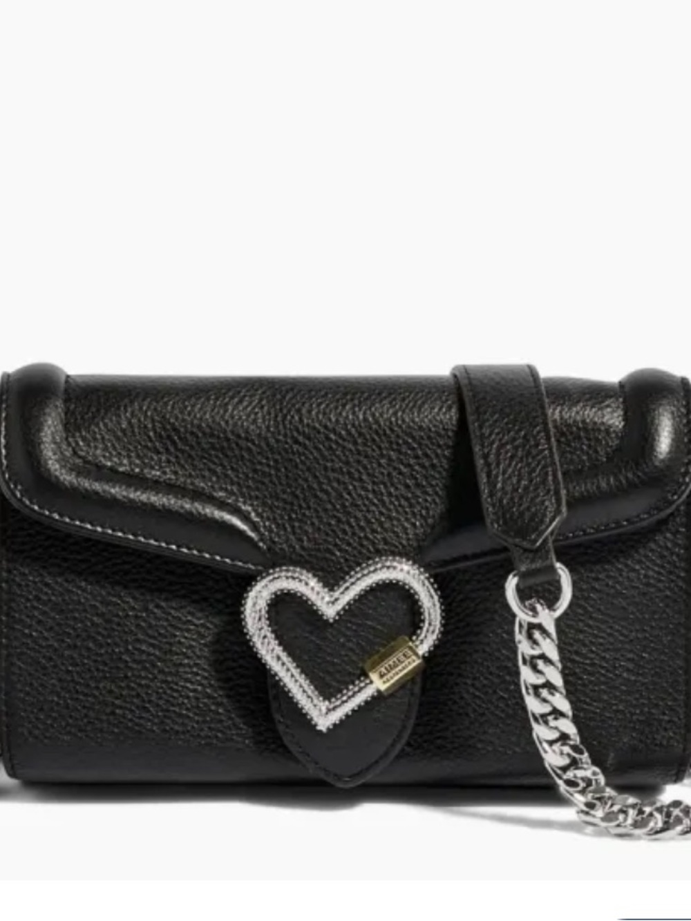Aimee Kestenberg Lovers Lane Wallet on a Chain in black leather